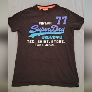 Men's Black & Blue SuperDry Graphic Tee